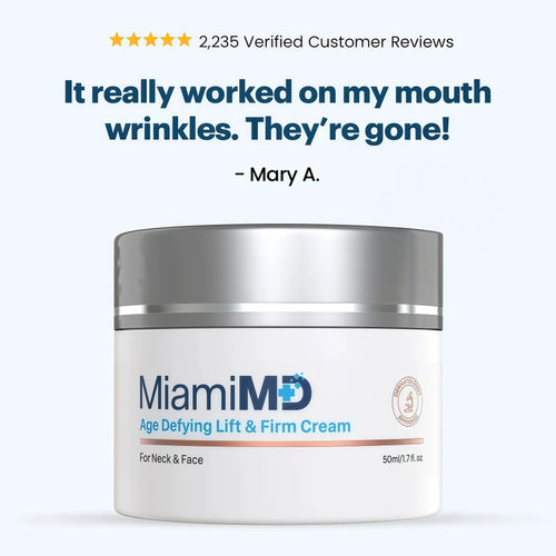 MiamiMD Age-Defying Lifting & Firming Face Cream for Women - Lift & Firm for Anti Aging, Wrinkle Reducer & Hydrating Moisturizer for Smooth, Radiant Skin, Tightening Cream for Face & Neck – 1.7oz